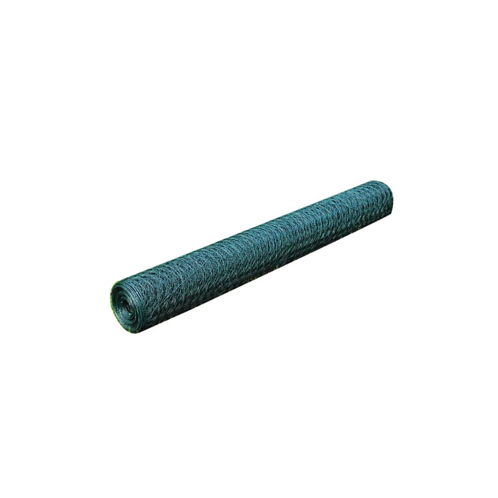 vidaXL Pletivo ke kurníku s PVC vrstvou 25 x 0,75 m zelené