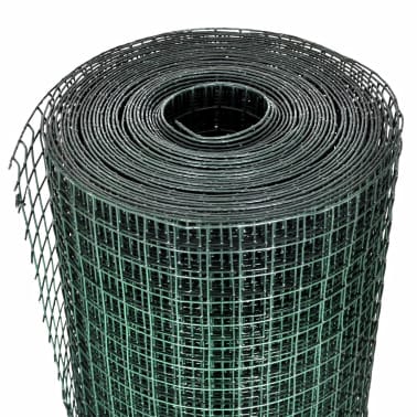 vidaXL Cerca arame galinheiro 25x1 m aço c/ revestimento PVC verde[3/4]