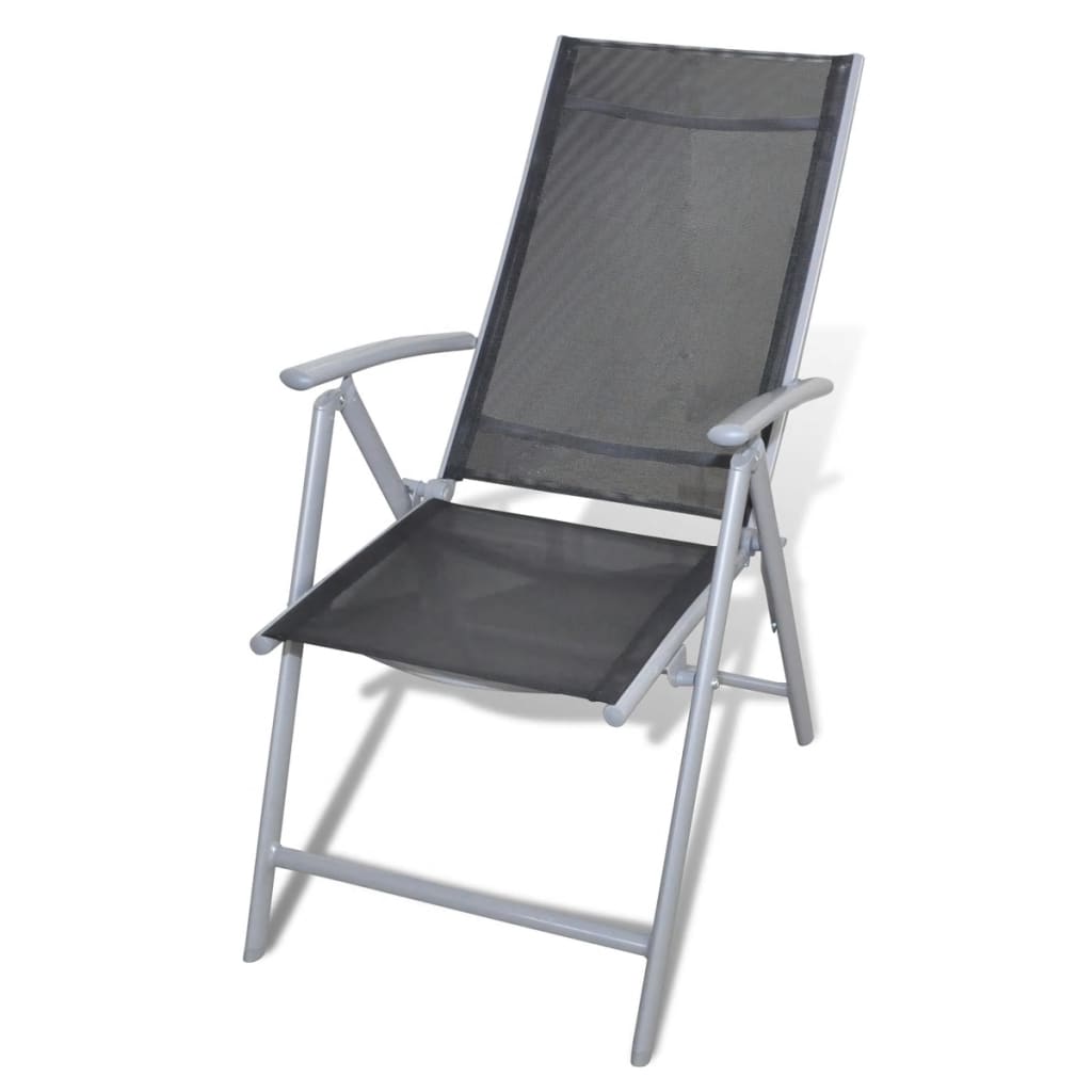 

vidaXL Tuinstoelen inklapbaar 4 st aluminium