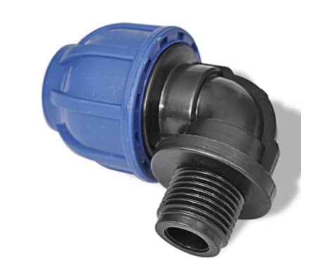 PE Žarnos Alkūnė su I&scaron;or Sr, 16 bar, 20 mm, 1/2 col. sriegiams, 2 vnt.