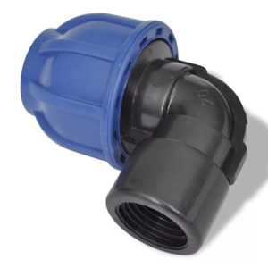 Connettore raccordo a gomito femmina per tubo flex 25 mm 1/2"