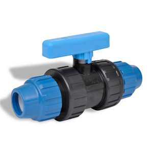 Kulventil i plast 16 bar 32 mm 2-pack