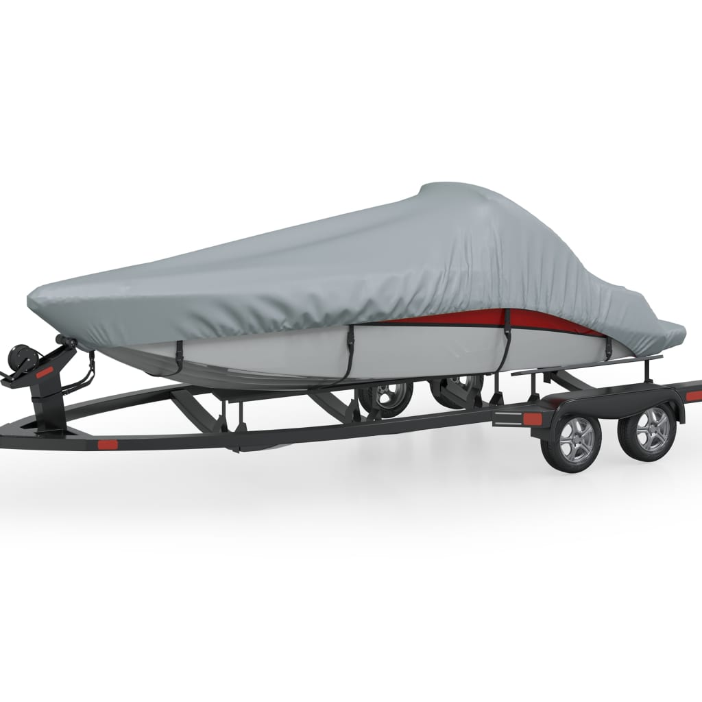 vidaXL Šedá přikrývka pro člun, délka 427-488 cm, šířka 229 cm