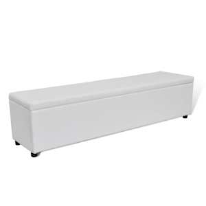 vidaXL Sandıklı Bank Beyaz 168x44x44 cm