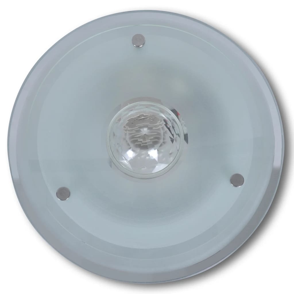 

vidaXL Plafondlamp rond glas 1xE27 kristal