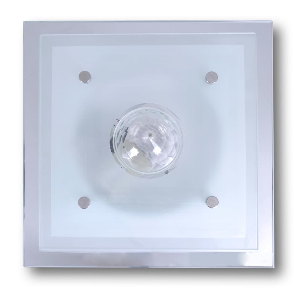 VidaXL - vidaXL Plafondlamp vierkant glas 1xE27 kristal