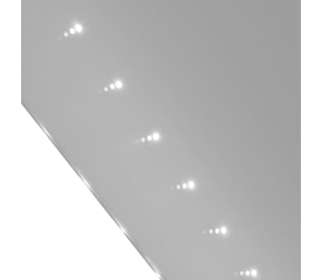 vidaXL badeværelsesspejl med LED-lys til væggen 50 x 60 cm