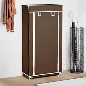 Omara za Čevlje s Pokrivalom Blago 58 x 28 x 106 cm Rjave Barve