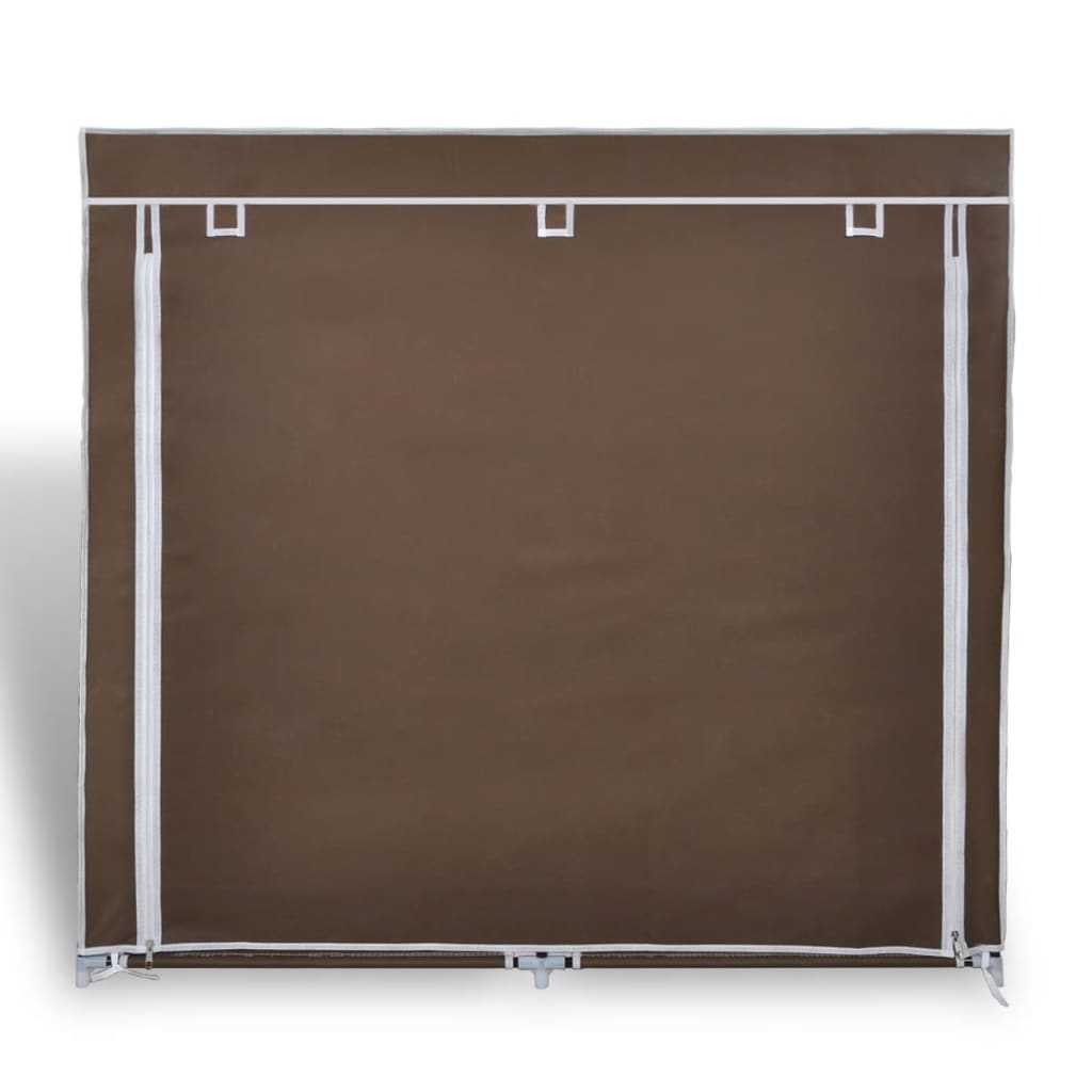 Thumbnail - vidaXL Stoff Schuhschrank mit Abdeckung 115 x 28 x 110 cm Braun