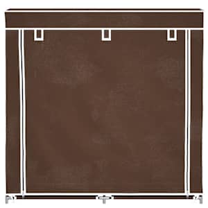 Látkový botník s potahem 45 x 150 x 176 cm hnědý - obrázek 4