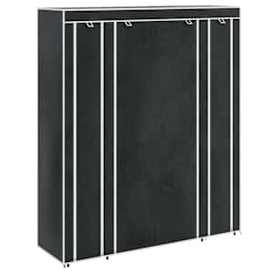 vidaXL kangast kapp sektsioonide ja torudega 45 x 150 x 176 cm, must
