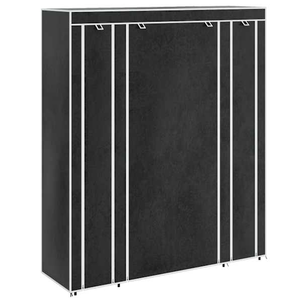 vidaXL kangast kapp sektsioonide ja torudega 45 x 150 x 176 cm, must