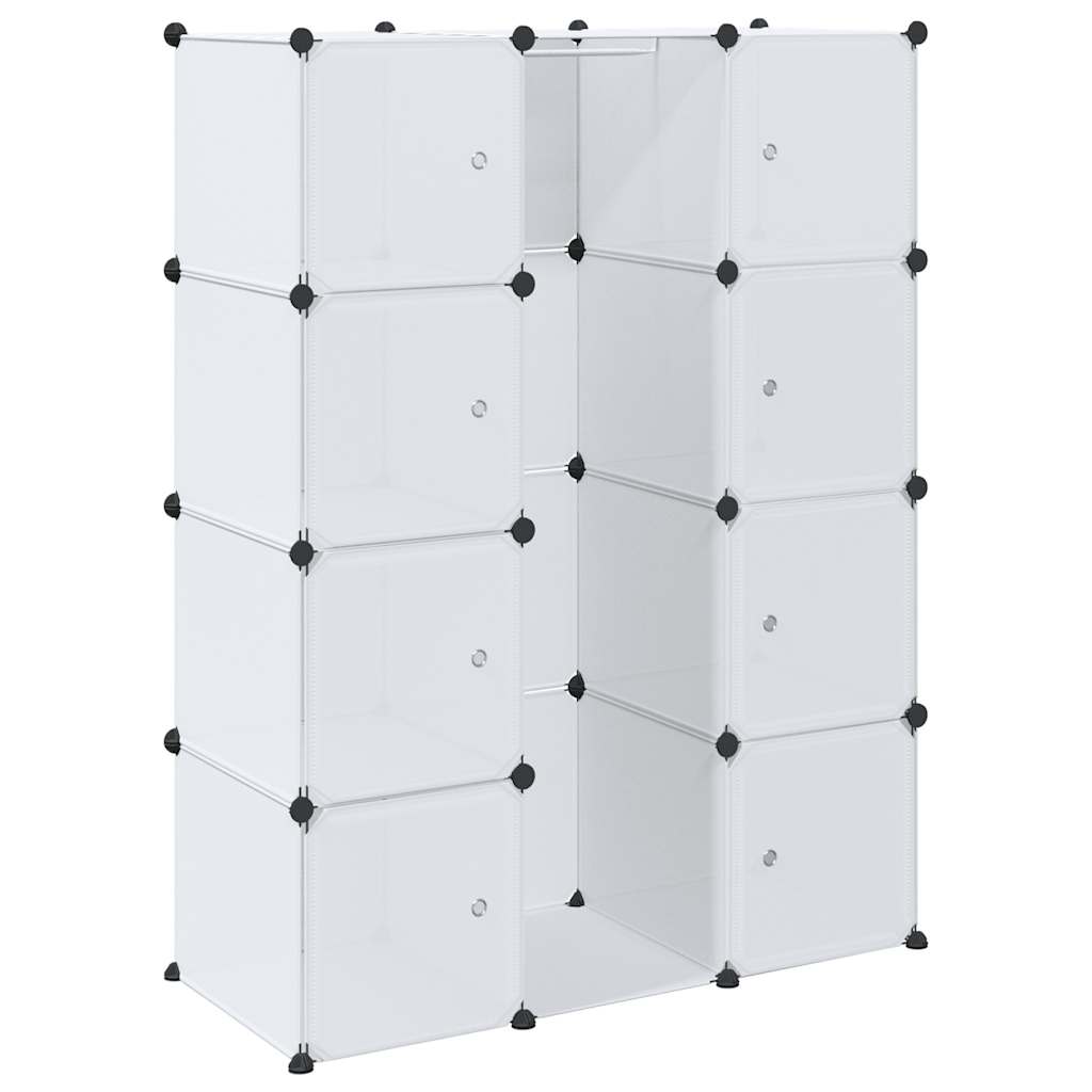 vidaXL Modulární skříň s 9 přihrádkami 109x36,5x143 cm bílá