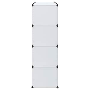 Modulární skříň s 9 přihrádkami 109x36,5x143 cm bílá - obrázek 4