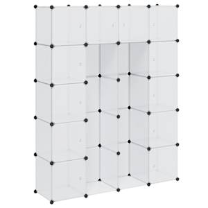 vidaXL modulaarne kapp 14 sektsiooni, valge 37 x 146 x 180,5 cm
