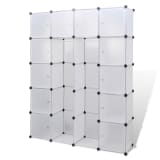 Moodulkapp 14 sektsiooniga 37 x 146 x 180,5 cm valge