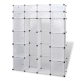 vidaXL Modulært skap 18 deler hvit 37x146x180,5 cm