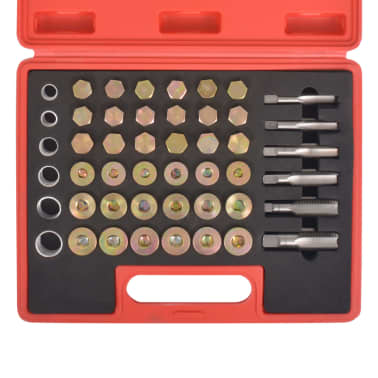 Kit de Réparation de Bouchon Vidange d/'Huile Outils à Main Garage 64 pcs
