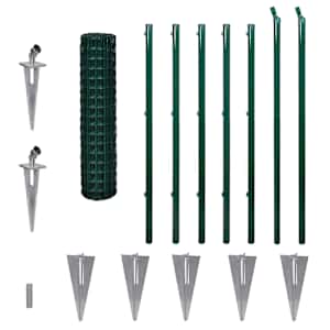vidaXL traataed, teras, 10 x 1,2 m, roheline