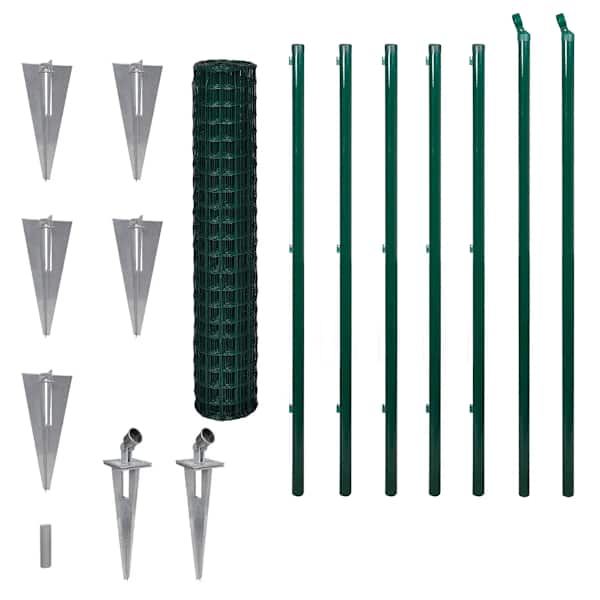vidaXL traataed, teras, 10 x 1,5 m, roheline