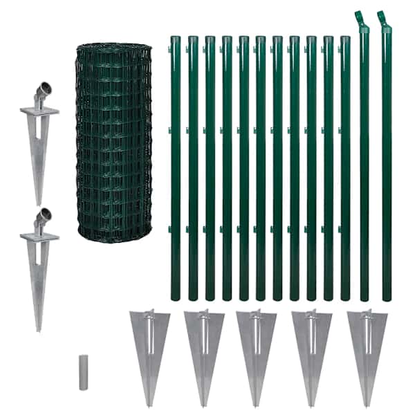 vidaXL traataed, teras, 25 x 1,0 m, roheline