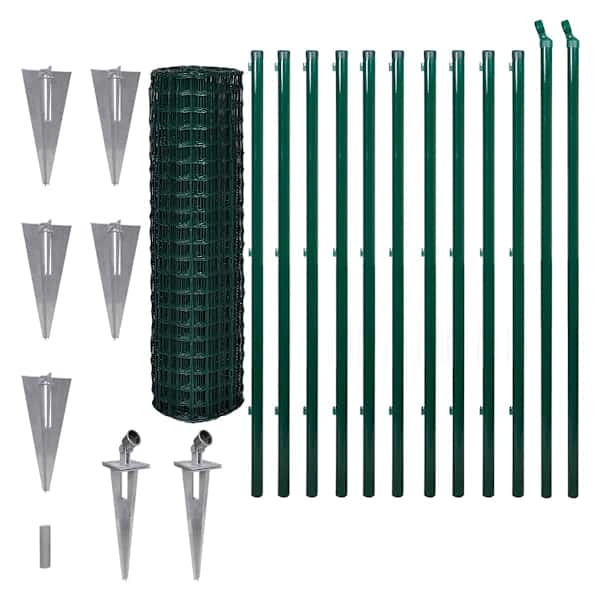 vidaXL traataed, teras, 25 x 1,5 m, roheline