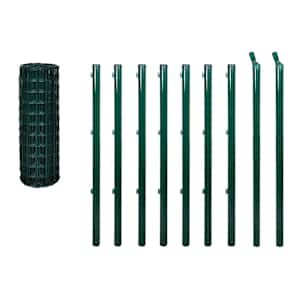 vidaXL traataed, teras, 10 x 0,8 m, roheline