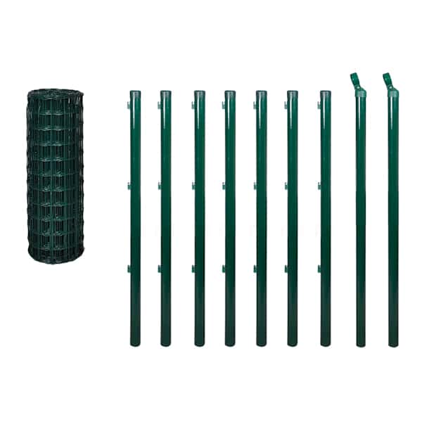 vidaXL traataed, teras, 10 x 0,8 m, roheline