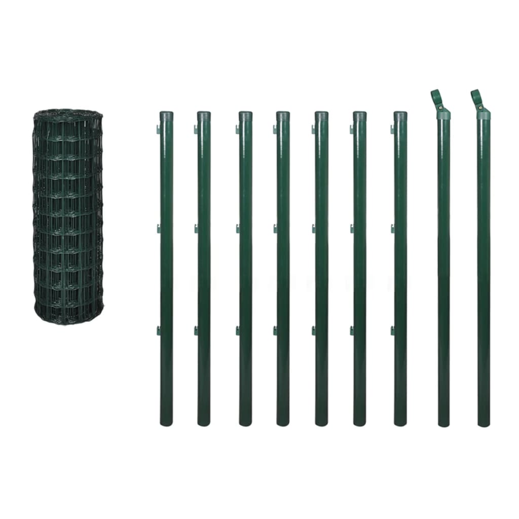 vidaXL Eurohek 10x1,2 m staal groen afbeelding