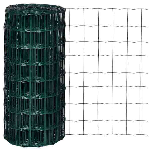 vidaXL traataed, teras, 10 x 0,8 m, roheline