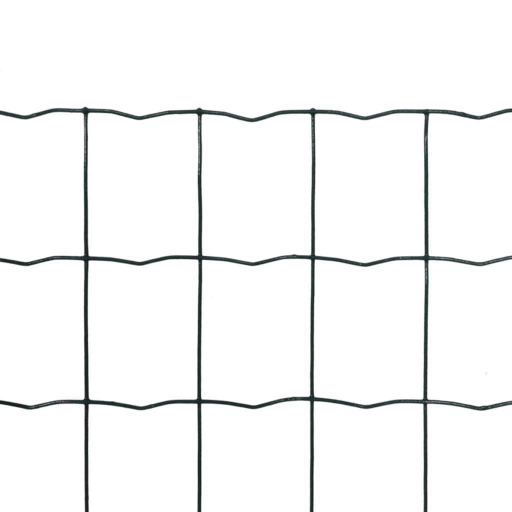 

vidaXL Euro hek 10x1,0 m staal groen