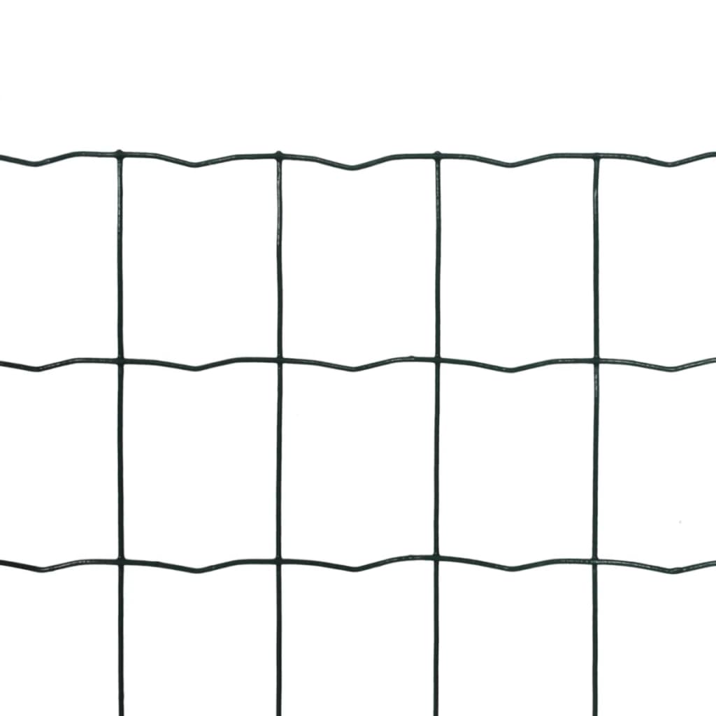 vidaXL Euro hek 10x1,8 m staal groen