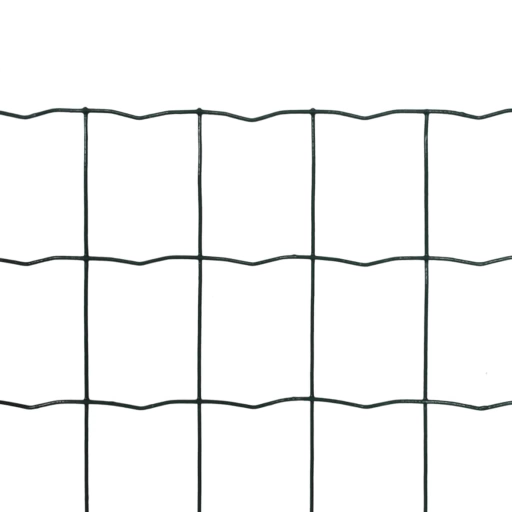 vidaXL Euro hek 25x1,0 m staal groen afbeelding