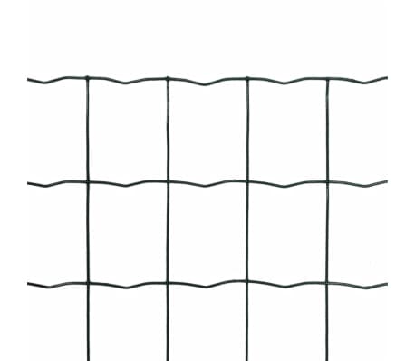 vidaXL Euro Fence Steel 25x2.0 m Green