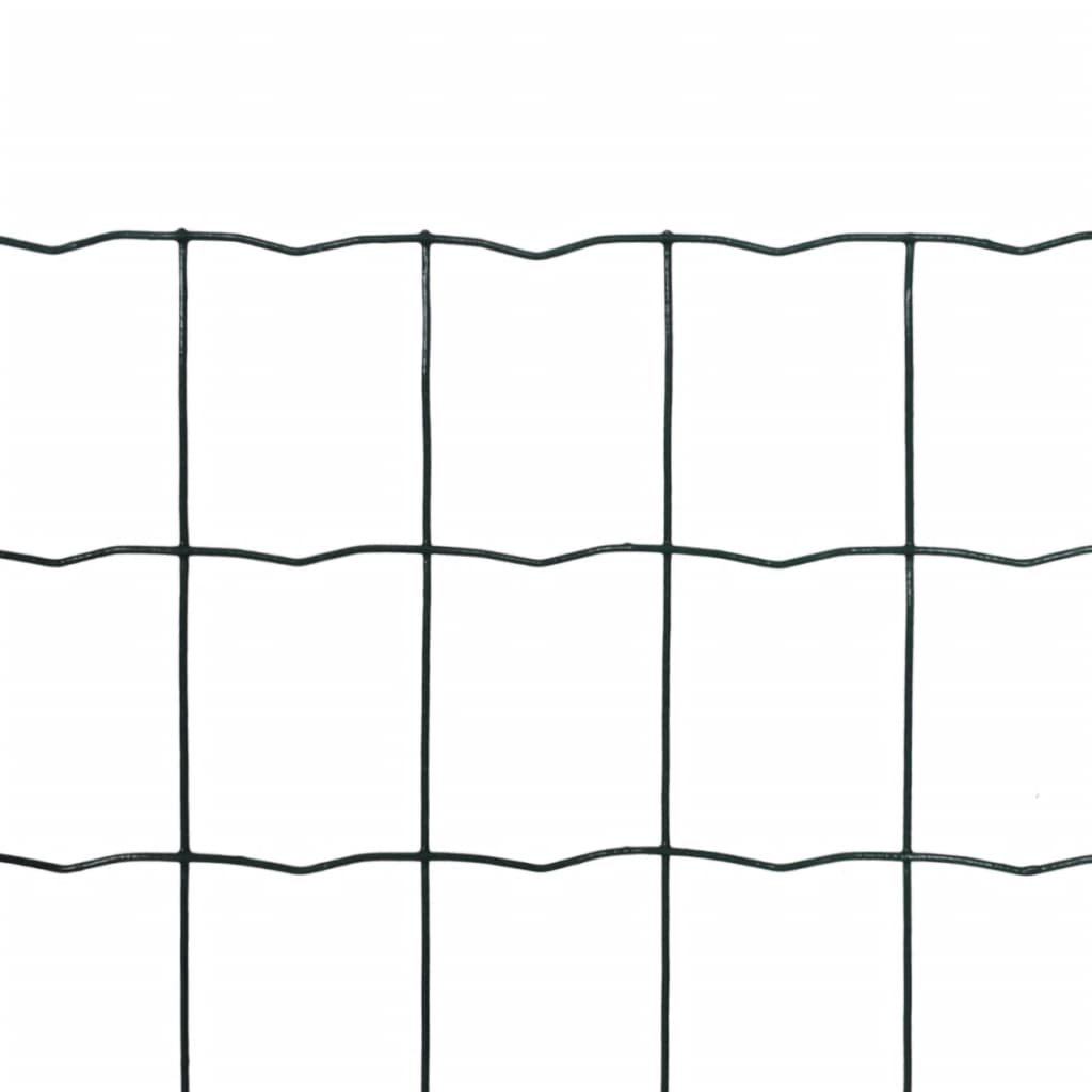 vidaXL Euro Fence Steel 10x1.8 m Green