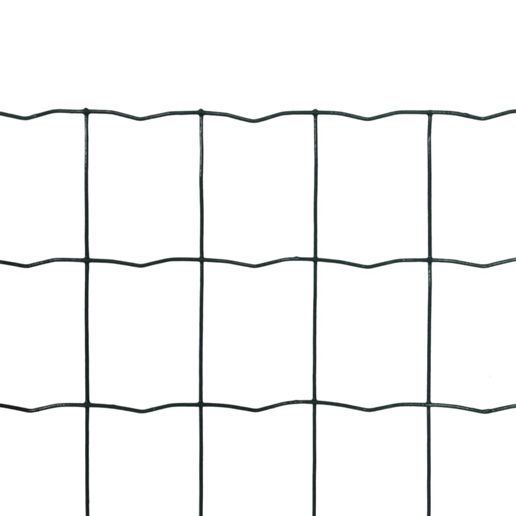vidaXL Euro hek 25x0,8 m staal groen afbeelding