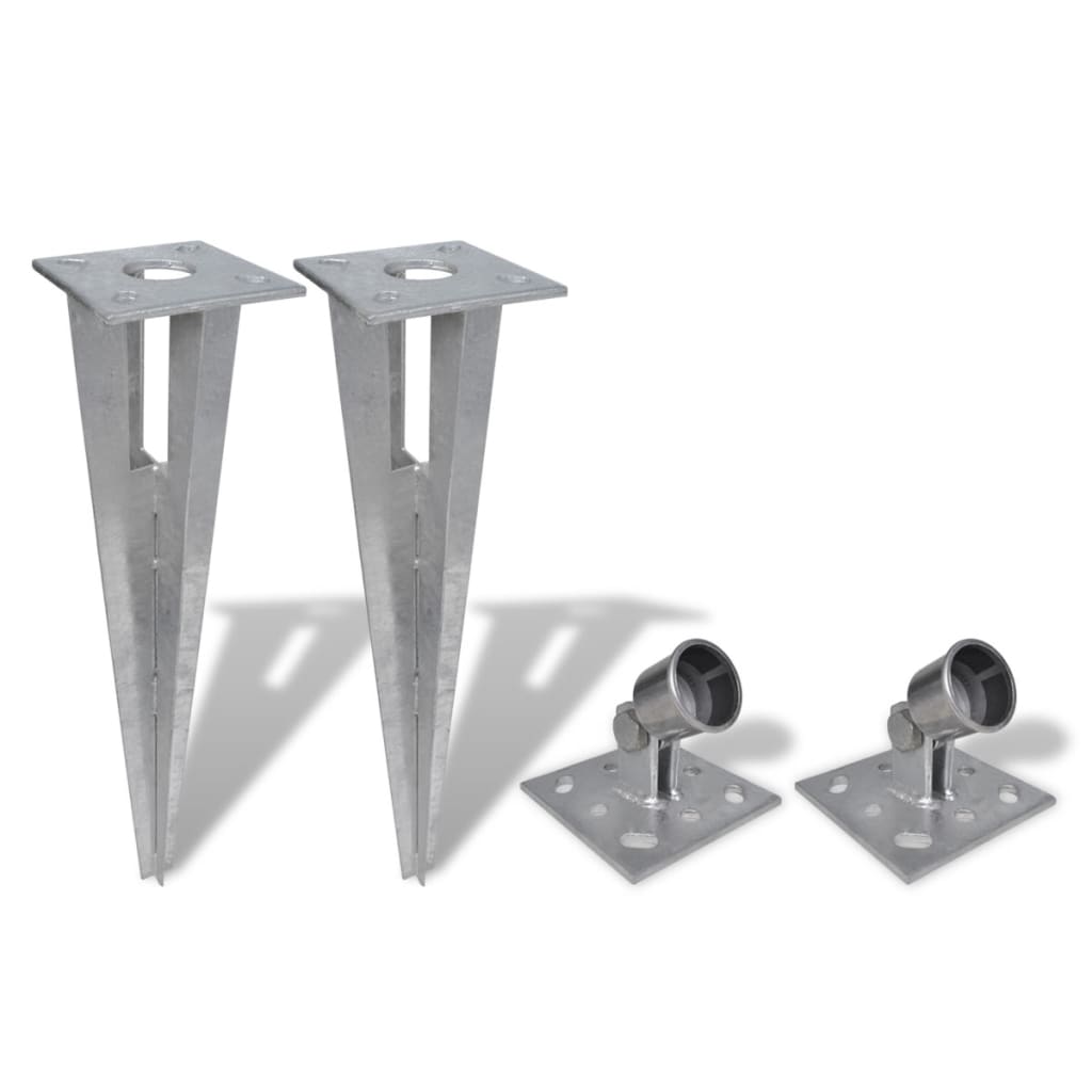 

vidaXL Strive Post Spikes 2 pcs Steel