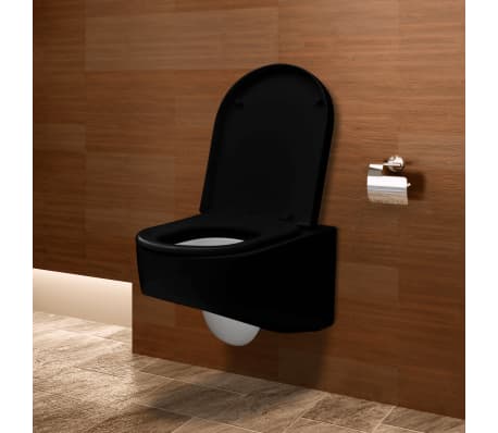 V&auml;ggtoalett 55x35x33,5 cm svart