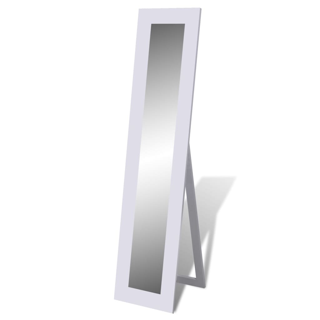 VIDAXL Vrijstaande spiegel volledige lengte wit online kopen