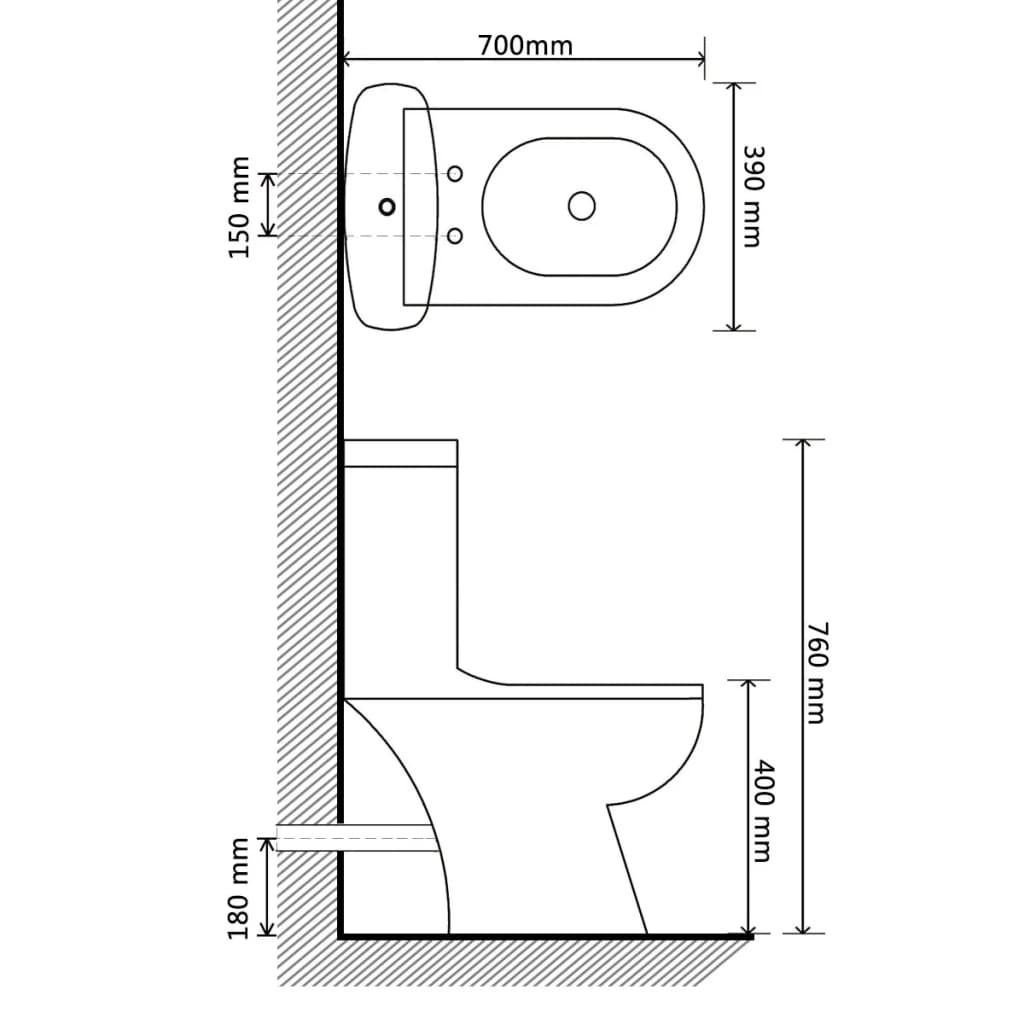 Bílé WC s cisternou