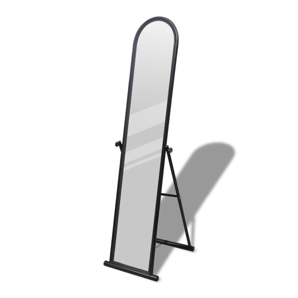 240579 Free Standing Floor Mirror Full Length Rectangular Black vidaXL