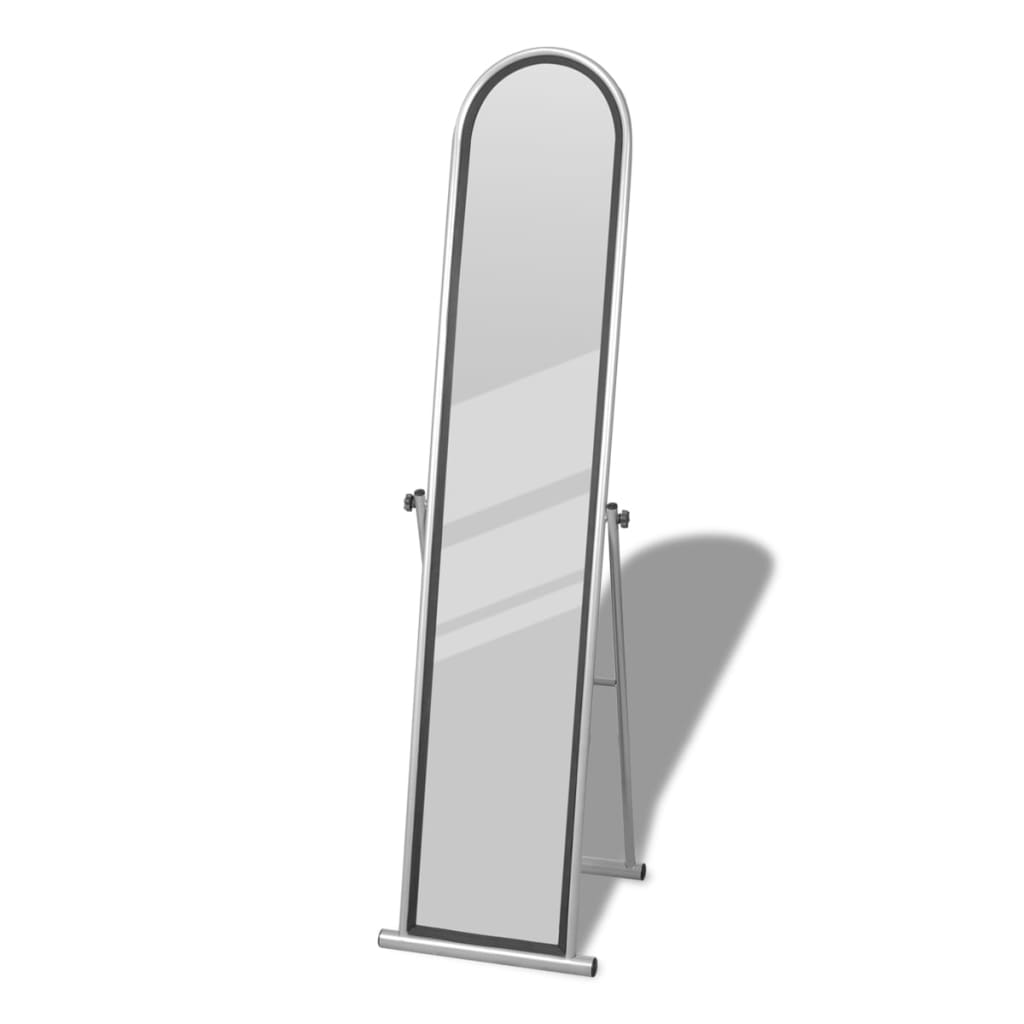240580 Free Standing Floor Mirror Full Length Rectangular Grey vidaXL