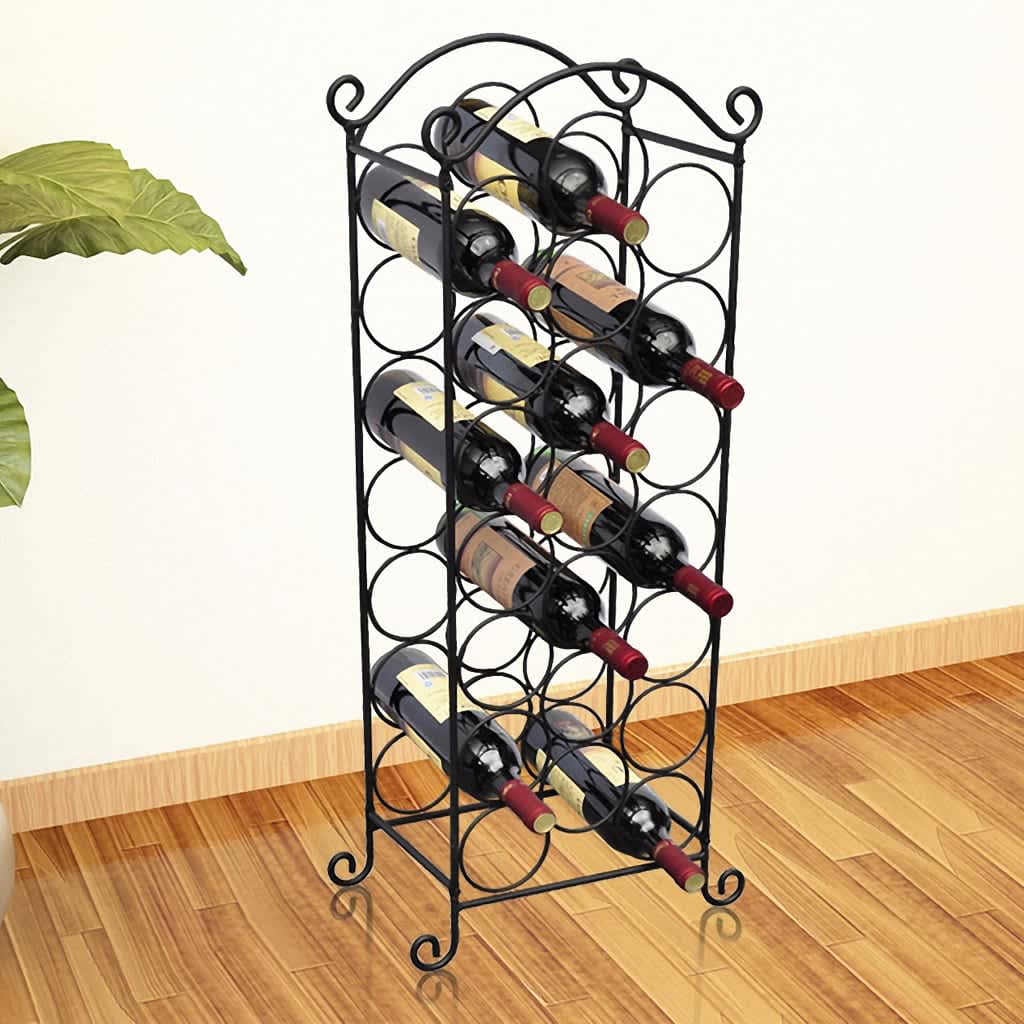 vidaXL Suport sticle de vin pentru 21 de sticle, metal vidaxl.ro