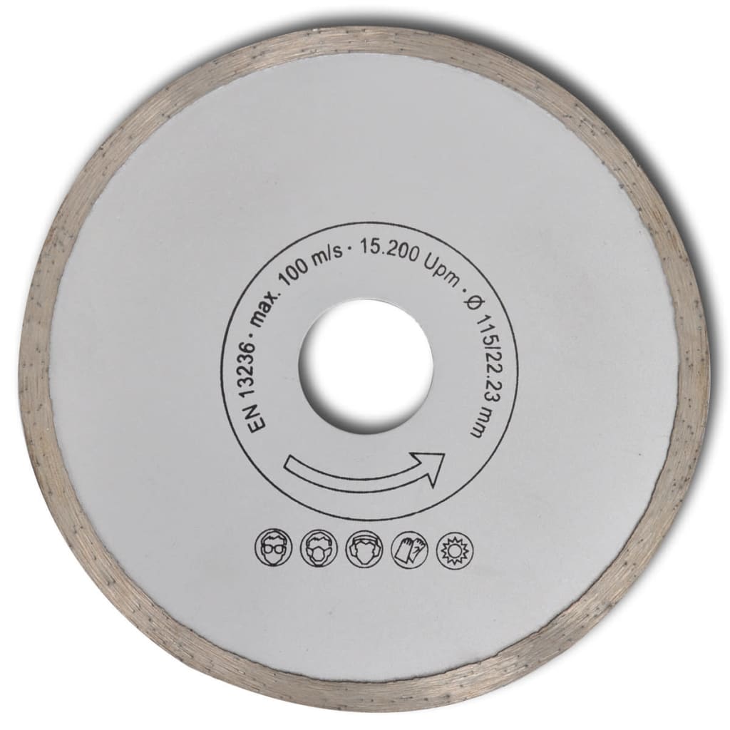 2 disques diamantés sans fentes pour meuleuse 115 mm