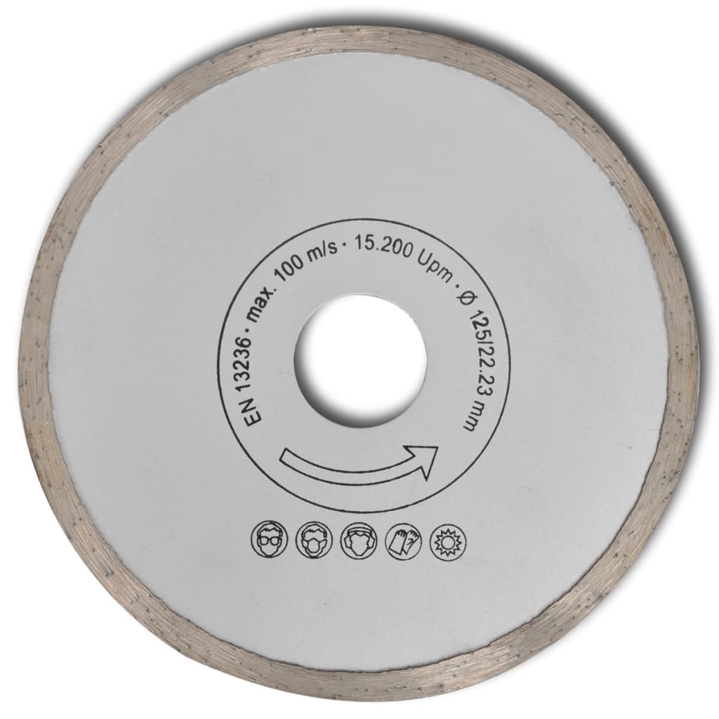 Deimantinis Pjovimo Diskas Lygiu Krašteliu, 125 mm, 2 vnt.