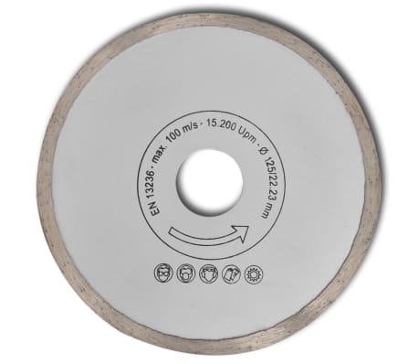Deimantinis Pjovimo Diskas Lygiu Krašteliu, 125 mm, 2 vnt.