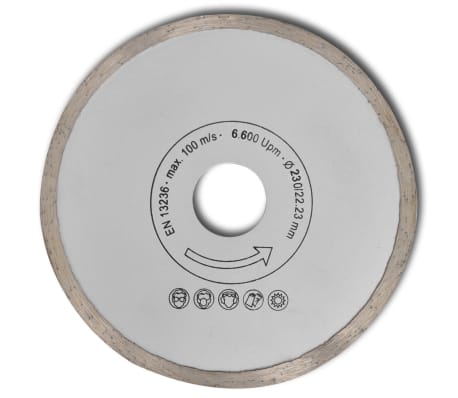 2 disques diamantés sans fentes pour meuleuse 230 mm