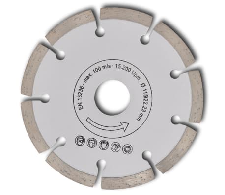 Deimantinis Pjovimo Diskas, 115 mm, 10 mm Segmentas, 2 vnt.