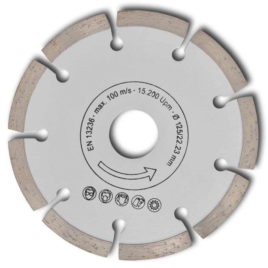 

vidaXL Diamantzaagblad 125mm (2 stuks) 10mm diamantrand breedte