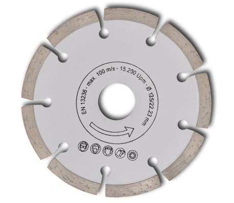 Deimantinis Pjovimo Diskas, 125 mm, 10 mm Segmentas, 2 vnt.